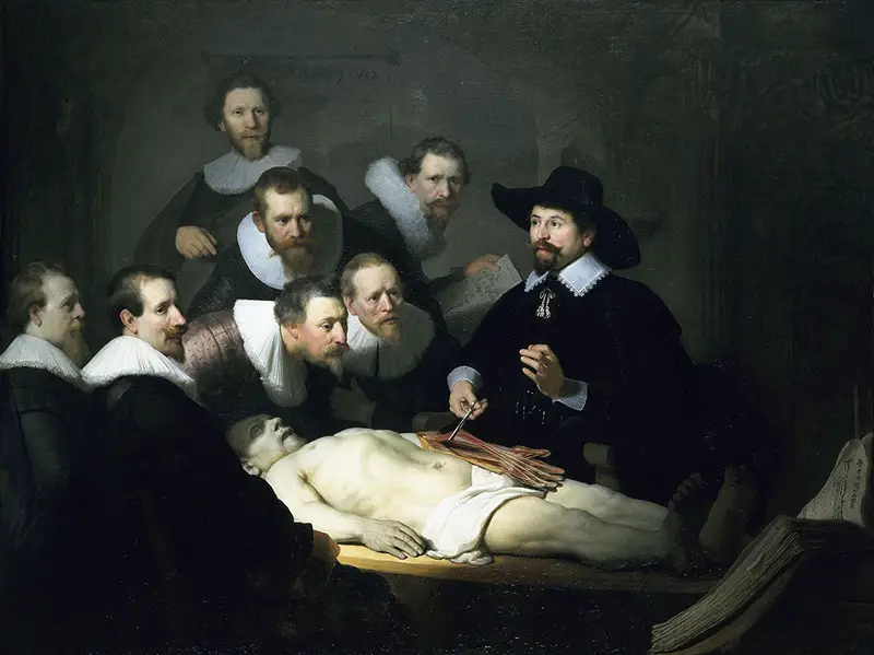 Anatomy Lesson of Dr Nicolaes Tulp in Detail Rembrandt